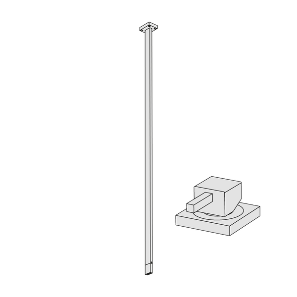  Vòi chậu lavabo âm trần bằng đồng Hito Quarantuno - H4U21 