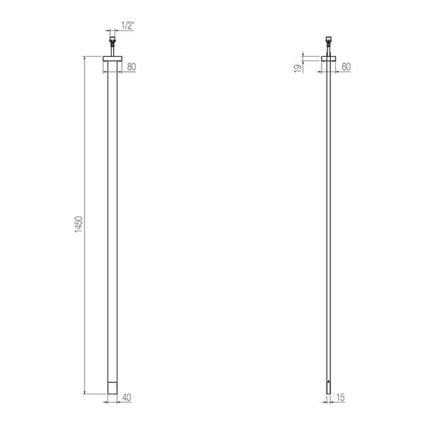  Vòi chậu lavabo âm trần bằng đồng Hito Cinquantuno - H5T21 