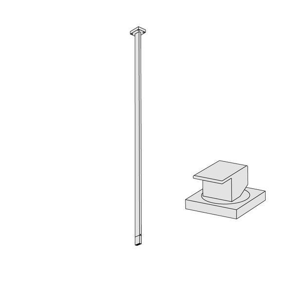  Vòi chậu lavabo âm trần bằng đồng Hito Cinquantuno - H5T21 