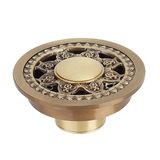  Nắp cống thoát sàn hình tròn thoát nước thải, ngăn côn trùng, rác thải, mùi hôi bằng đồng - HL51206 