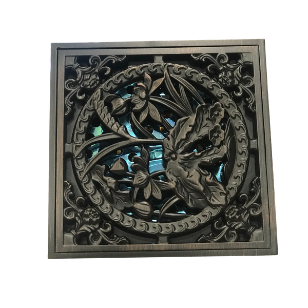  Nắp cống thoát sàn thoát nước thải, ngăn côn trùng, rác thải, mùi hôi bằng đồng - HL50012 