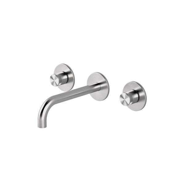  Vòi chậu lavabo gắn tường 3 lỗ dài 190mm bằng stainless steel Hiro - HRN28 