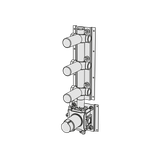  Bộ trộn điều chỉnh nhiệt độ 3 đầu ra bằng đồng Geda Wellness - IGN42 