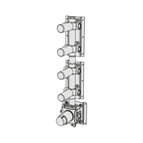  Bộ trộn điều chỉnh nhiệt độ 4 đầu ra bằng đồng Geda Wellness - IGN43 