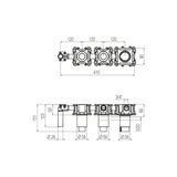  Bộ trộn điều chỉnh nhiệt độ 2 đầu ra bằng đồng Geda Wellness - IGP51 