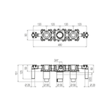  Vòi bồn tắm gắn tường điều chỉnh nhiệt độ 5 lỗ dài 229mm (không bao gồm vòi sen cầm tay) bằng đồng Minimè - GPM52 