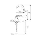  Vòi chậu lavabo cổ điển bằng đồng Italica Leve - 3216 