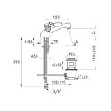  Vòi chậu lavabo cổ điển bằng đồng Italica Leve - 3219 
