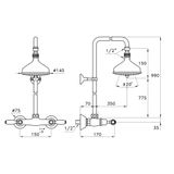  Sen cây gắn tường bát sen Ø140mm cổ điển bằng đồng Italica Leve - 3283-301-314A-140 