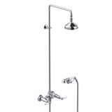  Sen cây gắn tường bát sen Ø140mm với vòi sen cầm tay cổ điển bằng đồng Italica Leve - 3284-33-140 