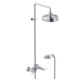  Sen cây gắn tường bát sen Ø220mm với vòi sen cầm tay cổ điển bằng đồng Italica Leve - 3284-33-220 