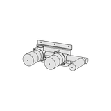  Vòi bồn tắm gắn tường 3 lỗ 2 đầu ra dài 240mm bằng đồng Minimè - MME82 