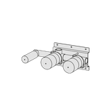  Vòi bồn tắm gắn tường điều chỉnh nhiệt độ 3 lỗ 2 đầu ra dài 240mm bằng đồng Minimè - ETQ5 