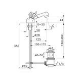  Vòi chậu lavabo cổ điển bằng đồng Italica - 3219 