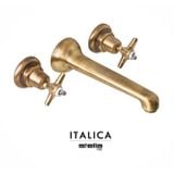  Vòi chậu lavabo cổ điển gắn tường bằng đồng Italica - 3229 