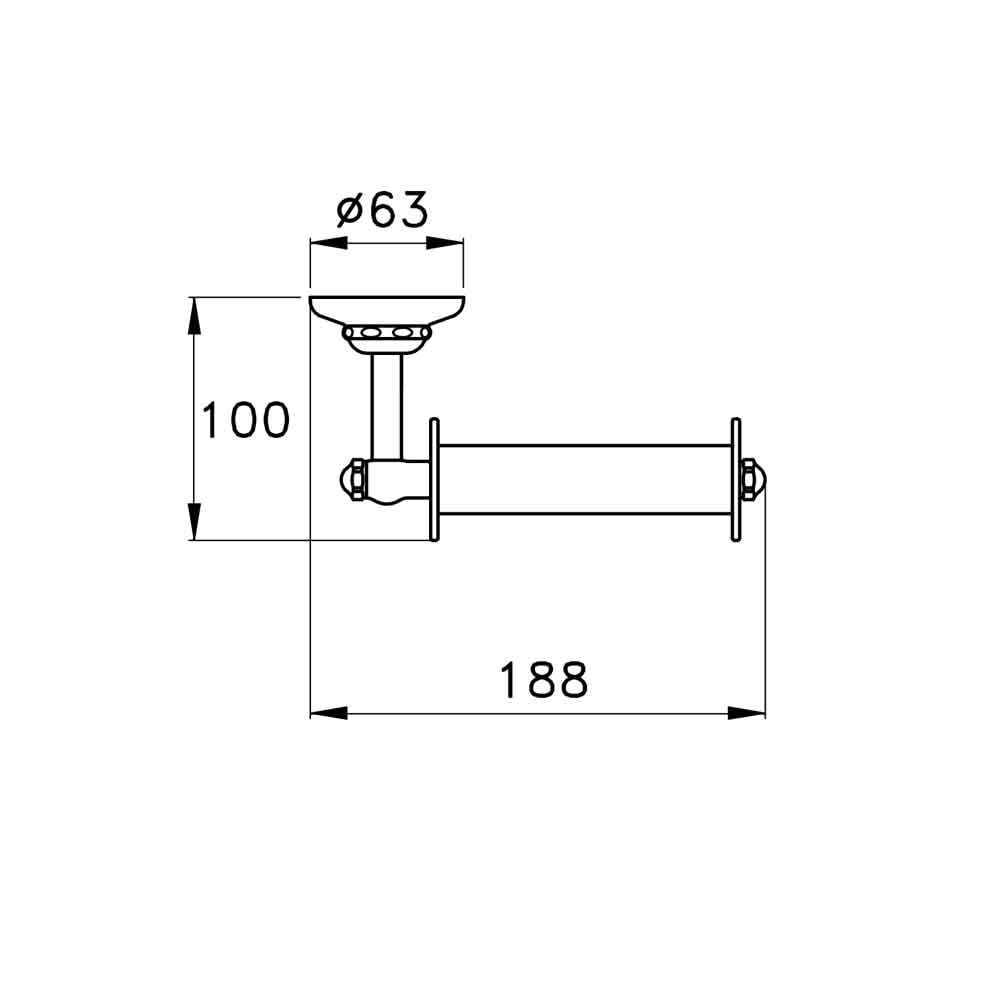  Móc treo giấy vệ sinh không nắp chụp cổ điển bằng đồng Italica - 1033 