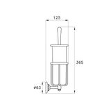  Cọ chà rửa vệ sinh toilet, phòng tắm treo tường cổ điển Italica - 1052 