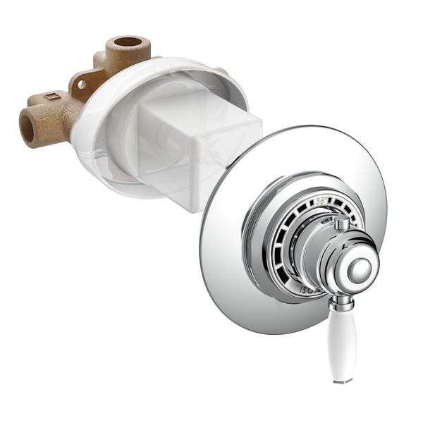  Shower Kit - Bộ trộn điều chỉnh nhiệt độ một đầu ra gắn tường cổ điển bằng đồng Italica - IS3293 