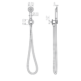  Sen cầm tay gắn tường phong cách spa Radomonte Wellness stainless steel - K20 