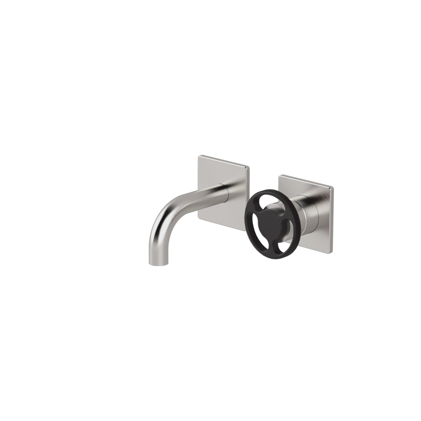  Vòi chậu lavabo gắn tường 2 lỗ dài 100mm bằng stainless steel Kàto - KAN17 