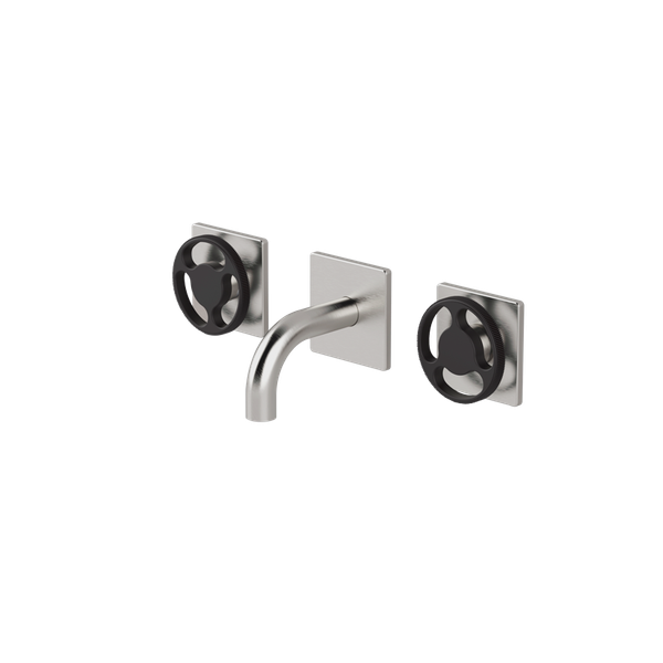  Vòi chậu lavabo gắn tường 3 lỗ dài 100mm bằng stainless steel Kàto - KAN27 