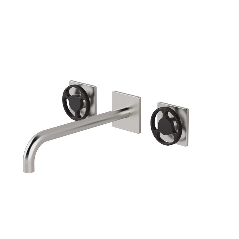  Vòi chậu lavabo gắn tường 3 lỗ dài 250mm bằng stainless steel Kàto - KAN29 