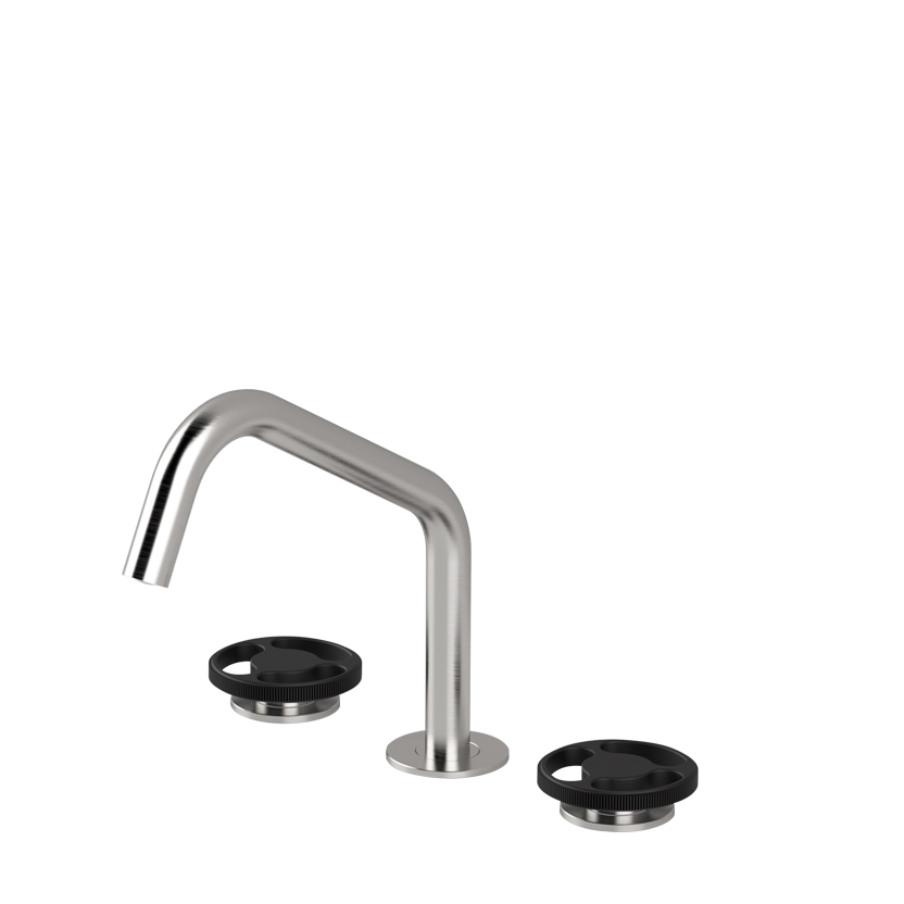  Vòi chậu lavabo xoay 3 lỗ cao 200mm bằng stainless steel Kàto - KAT24 