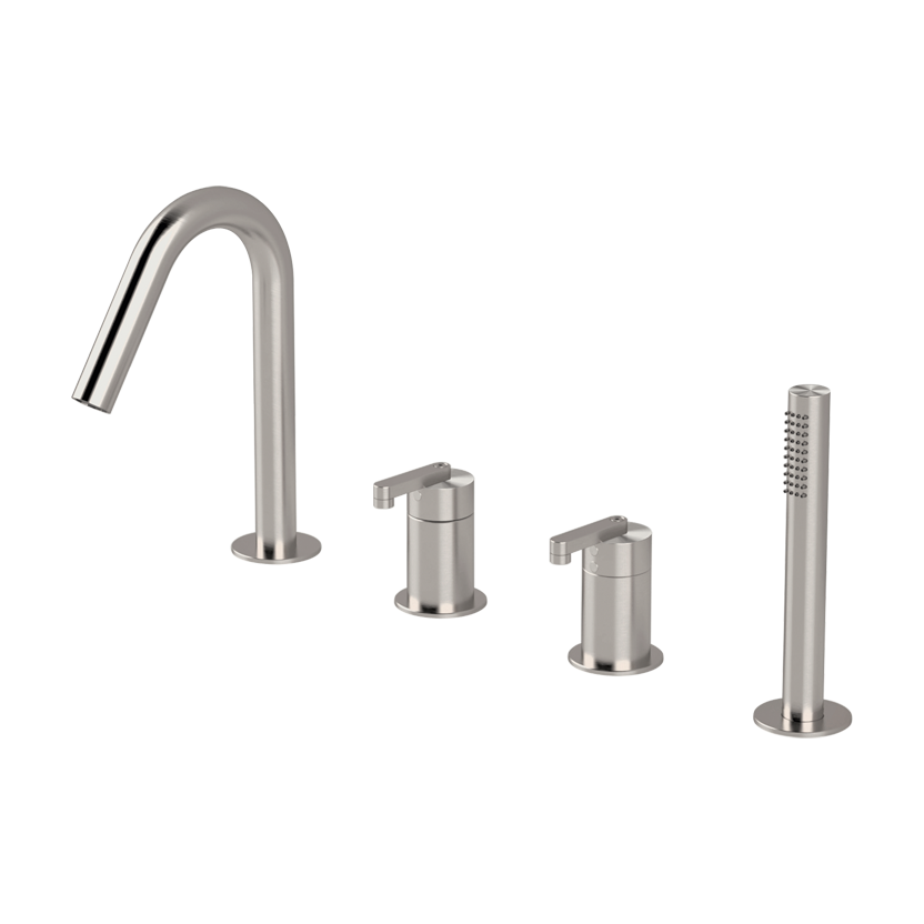 Vòi bồn tắm 4 lỗ gắn thành bằng stainless steel Kira - KIR16 
