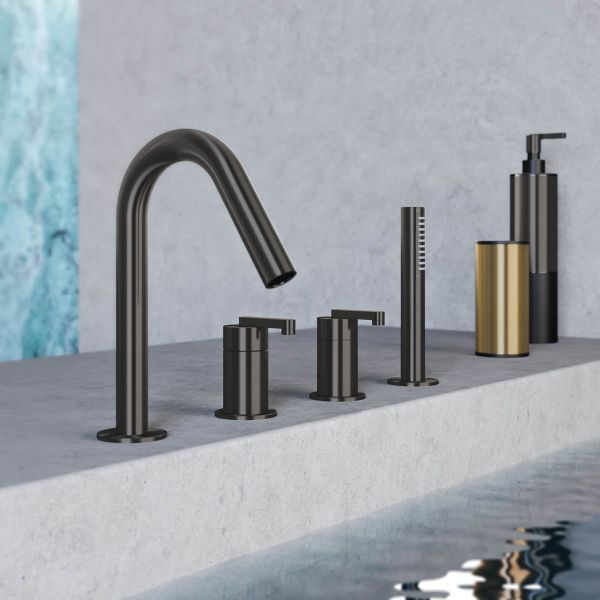  Vòi bồn tắm 4 lỗ gắn thành bằng stainless steel Kira - KIR16 