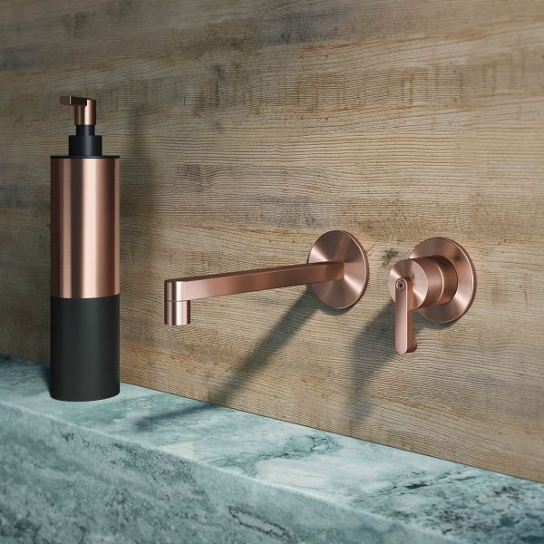  Vòi chậu lavabo gắn tường 2 lỗ dài 190mm bằng stainless steel Kira - KIR18 