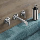  Vòi chậu lavabo gắn tường 3 lỗ dài 190mm bằng stainless steel Kira - KIR28 