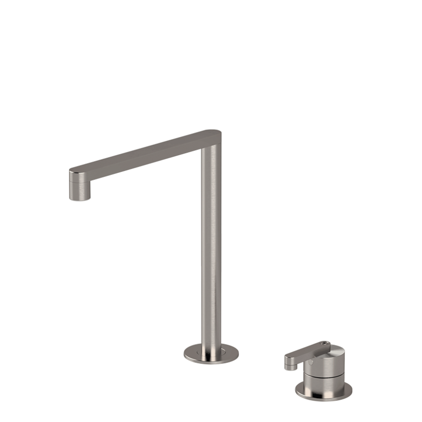  Vòi chậu lavabo xoay 2 lỗ cao 230mm bằng stainless steel Kira - KIR32 