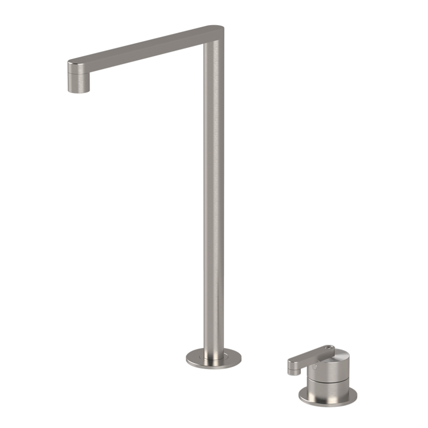  Vòi chậu lavabo xoay 2 lỗ cao 330mm bằng stainless steel Kira - KIR33 