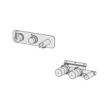  External Part - Bộ trộn 2 đầu ra bằng đồng Koè - Geda Wellness - KOE80 