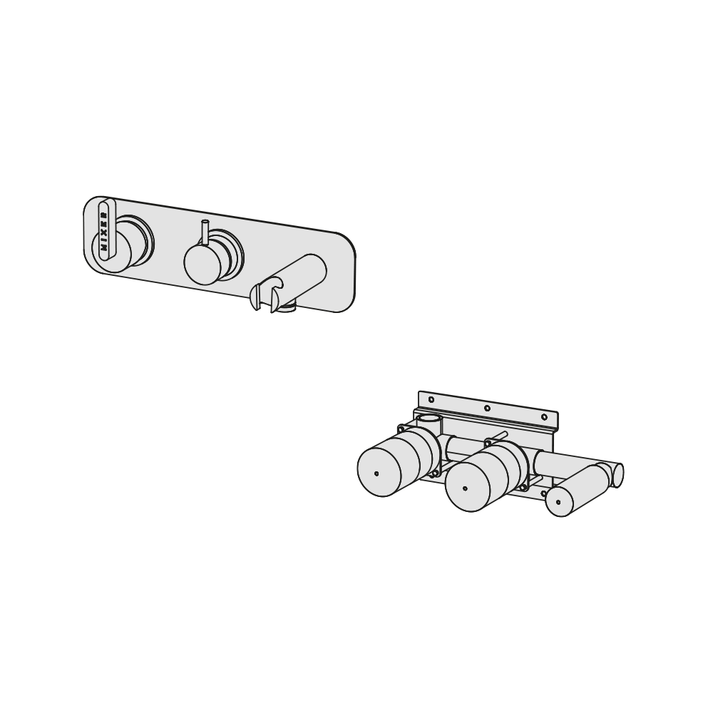 External Part - Bộ trộn 2 đầu ra bằng đồng Koè - Geda Wellness - KOE80 