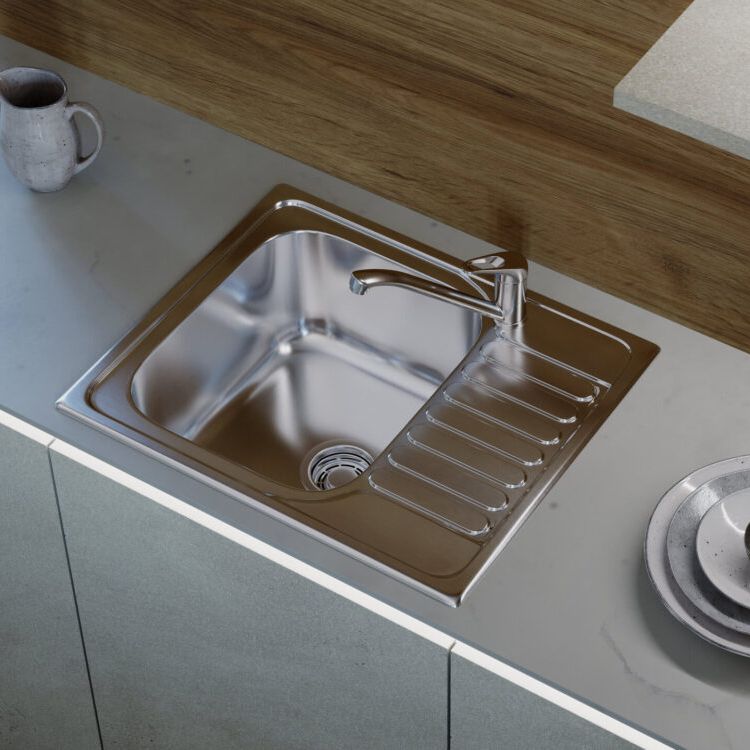  Chậu rửa chén bát stainless steel 1 hố KSGW60 