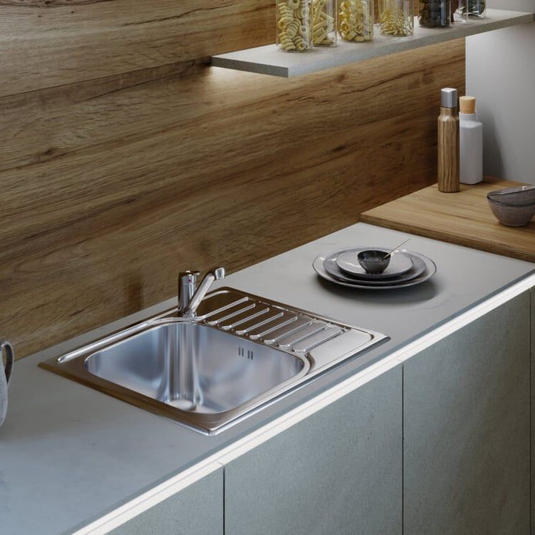  Chậu rửa chén bát stainless steel 1 hố KSGW60 