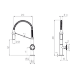  Vòi bếp rửa chén bát bằng đồng Tibò - KT33M 