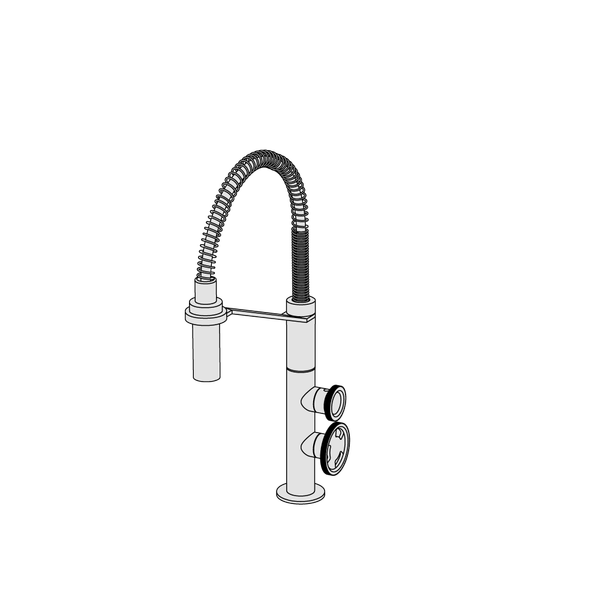  Vòi bếp rửa chén bát bằng đồng Tibò - KT33R 