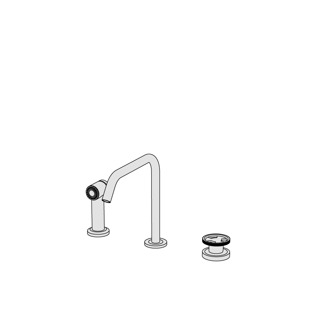  Vòi bếp rửa chén bát 3 lỗ bằng đồng Tibò - KTIB3E 