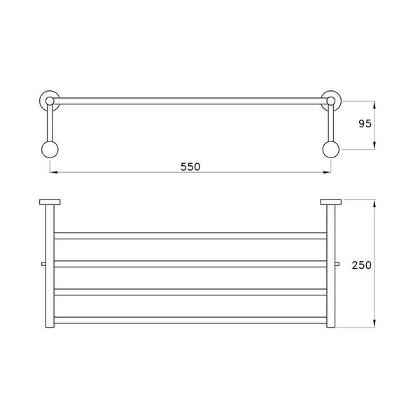  Kệ khăn tắm treo tường bằng đồng Sirius - 1066 