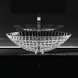  Chậu Lavabo Pha Lê Luxor Oval Clear / Chrome 