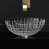  Chậu Lavabo Pha Lê Luxor Round Gold Base Ring 