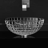  Chậu Lavabo Pha Lê Luxor Round Chrome Base Ring 