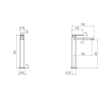  Vòi chậu lavabo cao 290mm bằng đồng Macò - MAC3S 