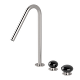  Vòi chậu lavabo xoay 3 lỗ cao 350mm bằng stainless steel Mirò - MIR24 