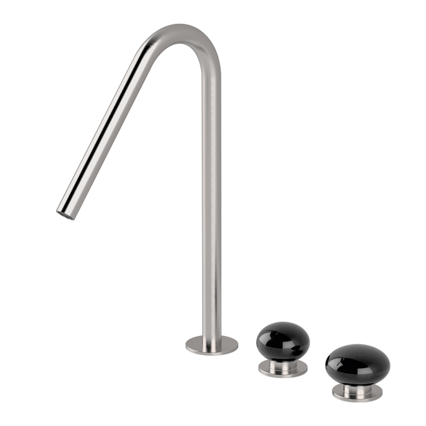  Vòi chậu lavabo xoay 3 lỗ cao 350mm bằng stainless steel Mirò - MIR24 