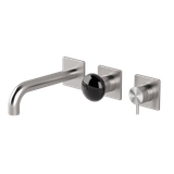  Vòi bồn tắm gắn tường dài 190mm 3 lỗ 2 đầu ra bằng stainless steel Mirò - MIR82 