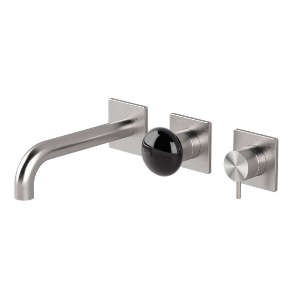  Vòi bồn tắm gắn tường dài 190mm 3 lỗ 2 đầu ra bằng stainless steel Mirò - MIR82 