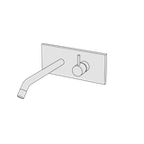  Vòi chậu lavabo gắn tường dài 260mm bằng đồng Minimè - MME10 